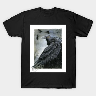 A Crow's Shadowed Wings T-Shirt